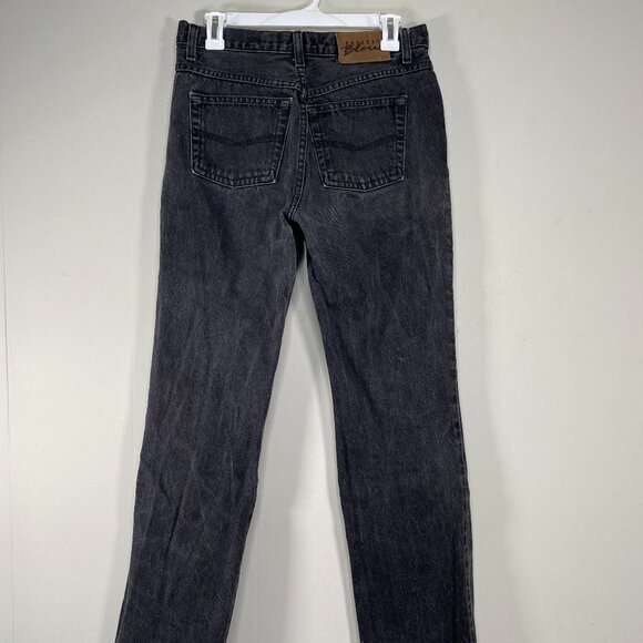 Vintage Express Bleus Bootcut Denim Jeans Women's 9/10 High Rise Black USA VTG - Picture 2 of 15